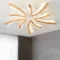 Plafonieră LED Naoeoon cu design din lemn, 70 cm, alb natural 4000K