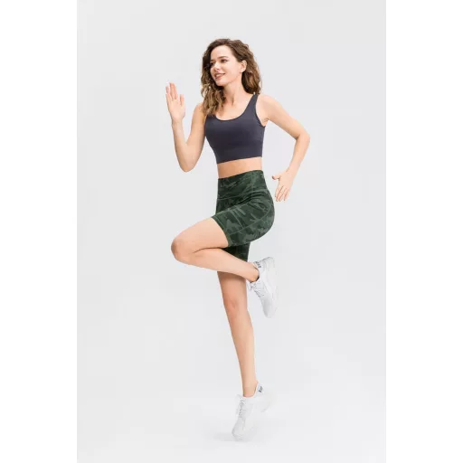 COTOP női sport leggings magas derekú zsebekkel, yoga rövidnadrág futáshoz és edzéshez, L Slim