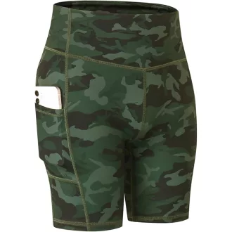   COTOP női rövidnadrág magas derekú zsebekkel jóga futás fitness edzés, M Slim