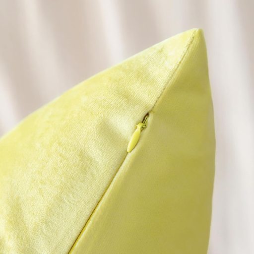 Artscope bársony díszpárna huzat 40x40 cm citromsárga kanapéhoz