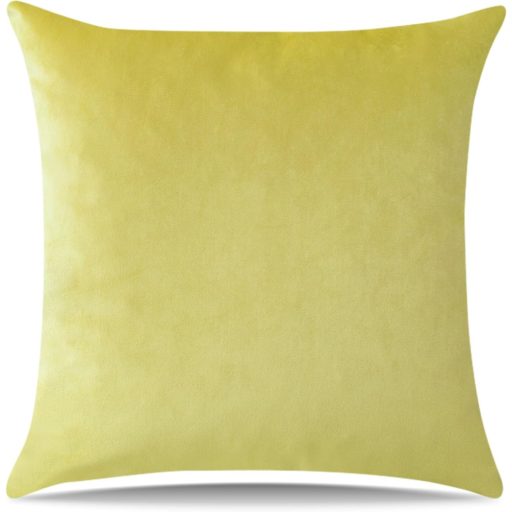 Artscope bársony díszpárna huzat 40x40 cm citromsárga kanapéhoz