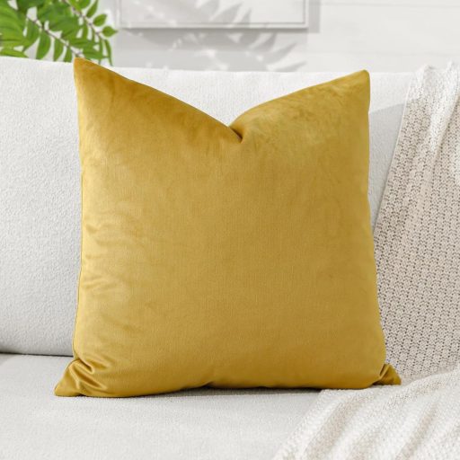 Artscope Zamatový dekoratívny vankúš zlatý 50x50 cm dekorácia na pohovku do spálne