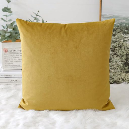 Artscope Zamatový dekoratívny vankúš zlatý 50x50 cm dekorácia na pohovku do spálne