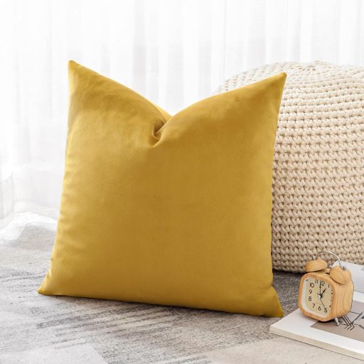 Artscope Zamatový dekoratívny vankúš zlatý 50x50 cm dekorácia na pohovku do spálne