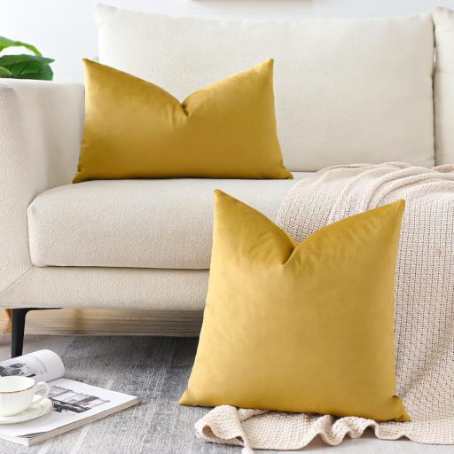 Artscope Bársony Díszpárna Arany 50x50 cm Kanapé Hálószoba Dekoráció