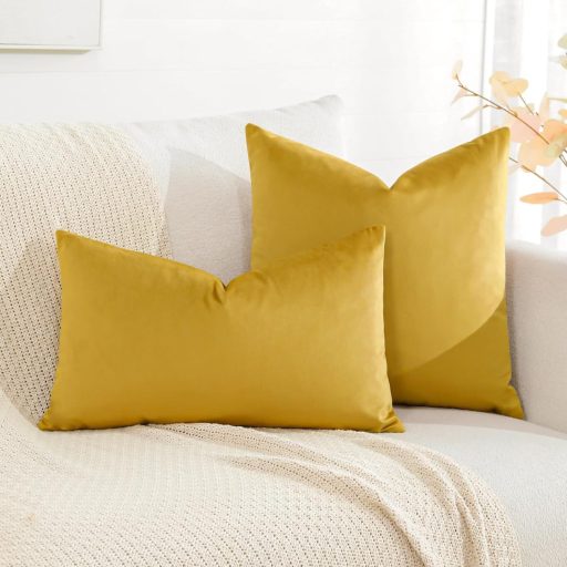 Artscope Bársony Díszpárna Arany 50x50 cm Kanapé Hálószoba Dekoráció