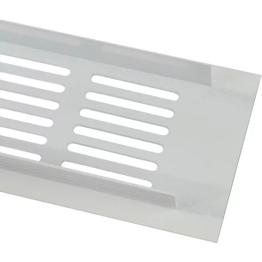 Grilă de ventilație din aluminiu alb Vent Systems 60x400 mm pentru sistem HVAC
