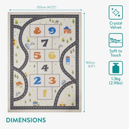 Navaris Gyerekszobai Szőnyeg Csúszásgátló Részecskékkel