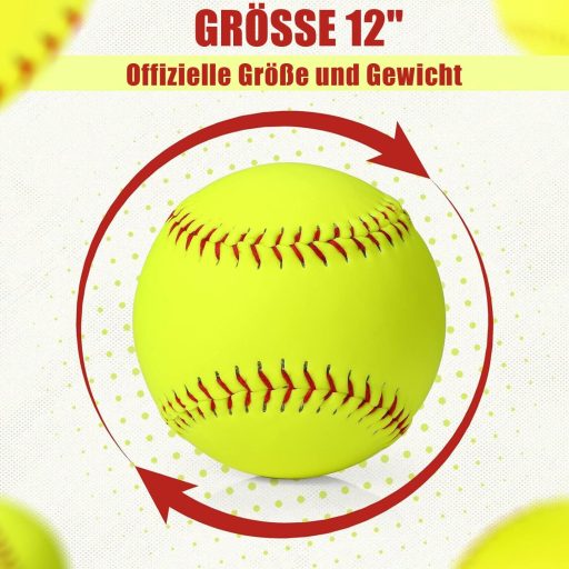 LeapBeast 12 Inch Softball Edzés Labda, PU Felület Kezdőknek, Ifjúsági Gyakorlás Sportlabda