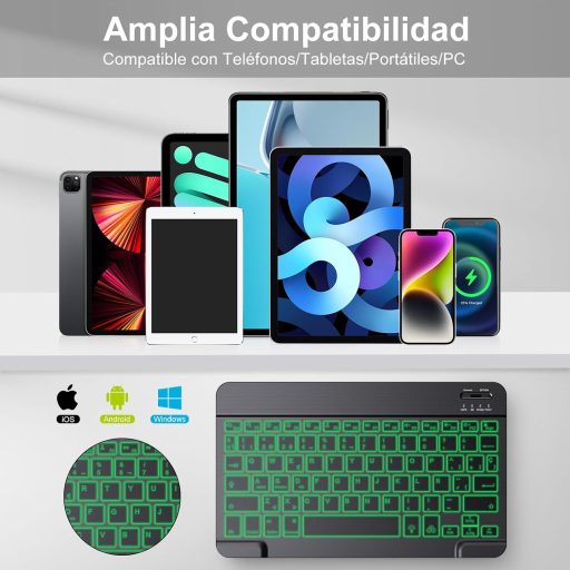 Set tastatură și mouse Bluetooth TECURS cu layout spaniol
