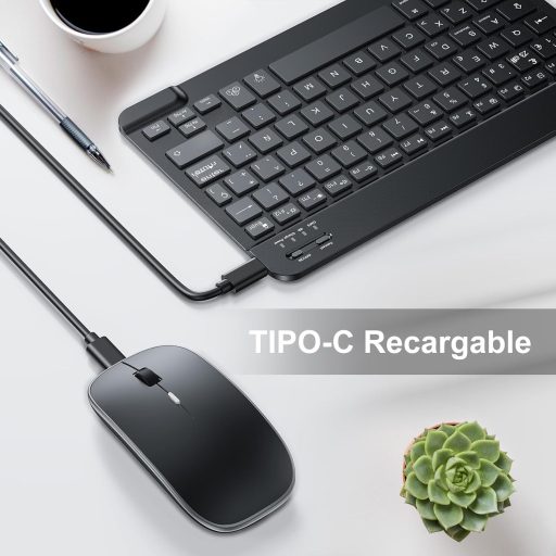 Set tastatură și mouse Bluetooth TECURS cu layout spaniol