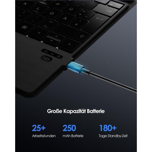 Qulose Bluetooth tipkovnica QWERTZ s touchpadom za Surface Pro 8/9/X/11