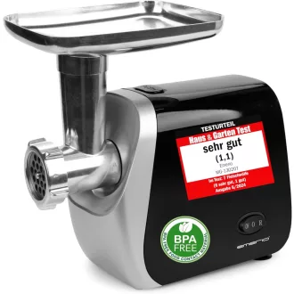   Emerio Elektromos Húsdaráló 600W 3 Darálófej Kolbásztöltő Keksz Forma Készlet