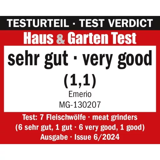 Emerio Elektromos Húsdaráló 600W 3 Darálófej Kolbásztöltő Keksz Forma Készlet