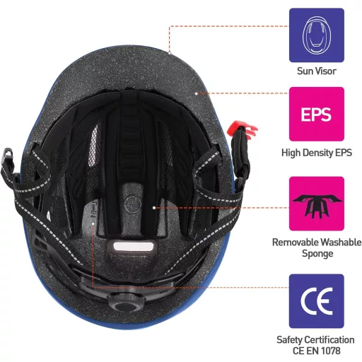 Cyklistická prilba Tadpole s LED osvetlením pre dospelých, odvetraná MTB prilba