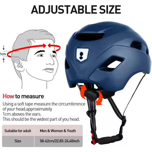 Cyklistická prilba Tadpole s LED osvetlením pre dospelých, odvetraná MTB prilba