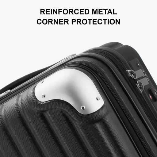 Tvrdý kufor LEVEL8 - Príručná batožina, cestovný kufor na kolieskach so TSA zámkom, unisex dizajn, 55 cm