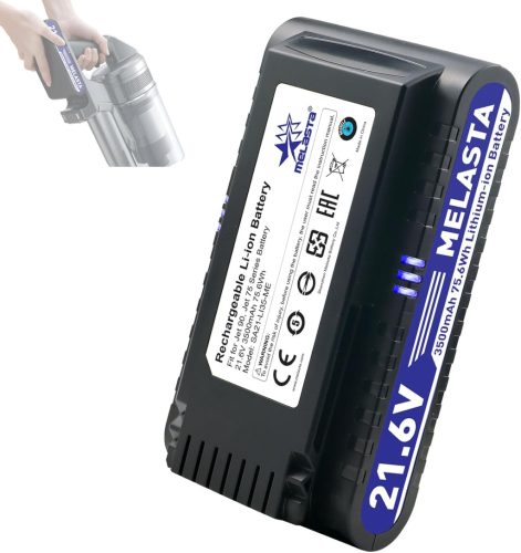 melasta 21,6V 3500mAh Li-Ion Pótakkumulátor Samsung Jet 90/75 Vezeték Nélküli Porszívókhoz - Kompatibilis Jet Complete/Pet Extra+/Elite Mode