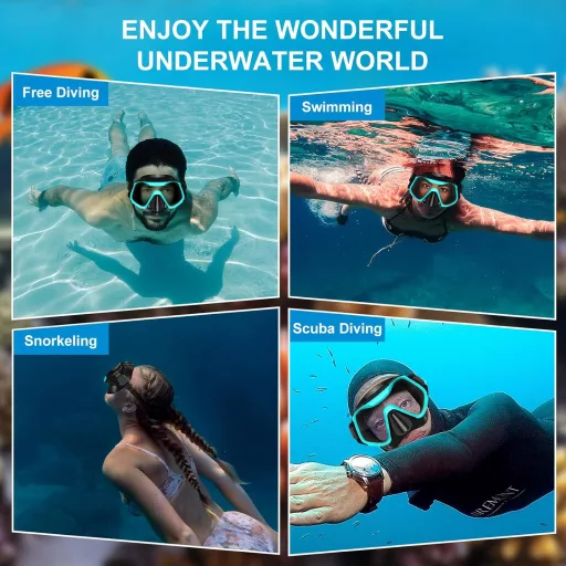 Arlierss 180° Panoráma Snorkel Maszk Felnőtteknek Anti-Köd