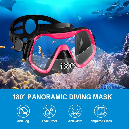 Arlierss 180° Panoráma Snorkel Maszk Felnőtteknek - Anti-Köd Búvármaszk