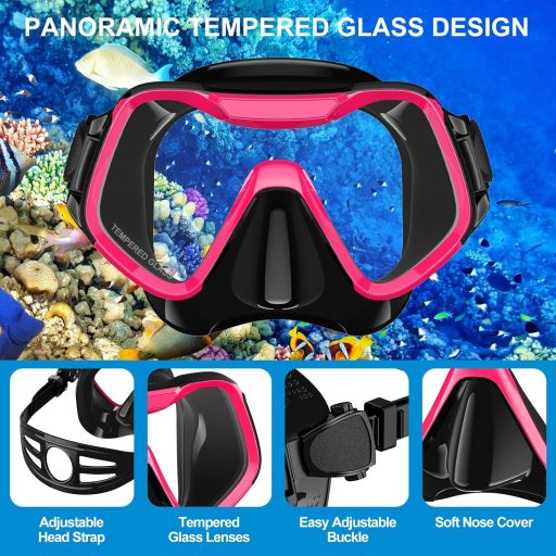 Arlierss 180° Panoráma Snorkel Maszk Felnőtteknek - Anti-Köd Búvármaszk