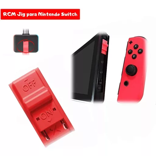 Badge-Law RCM Jig Piros - Nintendo Switch Konzolhoz Kompatibilis Feltörő Eszköz - GBA és FBA Játékfájlok Módosításához - RCM Loader Kiegészí