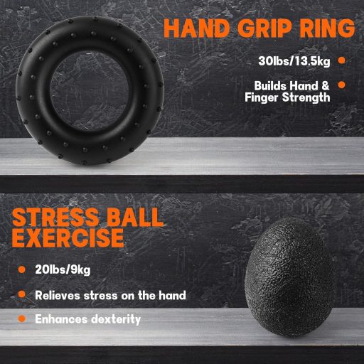 GIOVARA Posilňovač úchopu 6-dielna súprava nastaviteľného odporu na tréning pre športovcov