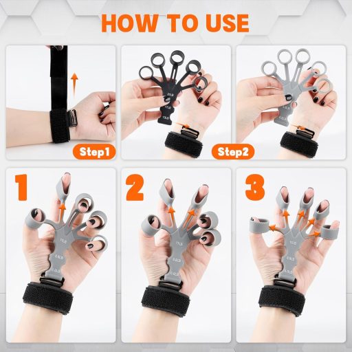 GIOVARA Posilňovač úchopu 6-dielna súprava nastaviteľného odporu na tréning pre športovcov