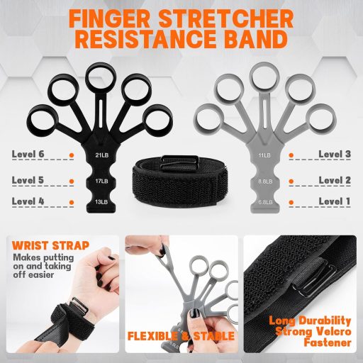 GIOVARA Set 6 piese pentru antrenamentul antebrațului și al forței de prindere, cu rezistență reglabilă pentru sportivi