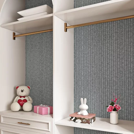 Samolepiaca tapeta Livelynine so sivým vzorom, nábytková fólia v matnom prevedení