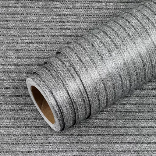 Samolepiaca tapeta Livelynine so sivým vzorom, nábytková fólia v matnom prevedení