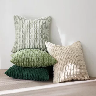   Set 4 Huse de Pernă Crăciun MIULEE, 40x40 cm, Catifea Cord, Decorative pentru Sufragerie și Dormitor