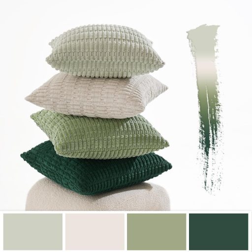 MIULEE Karácsonyi Párnahuzat Szett 4 db 40x40 cm Kordbársony Dekoratív Nappali Hálószoba