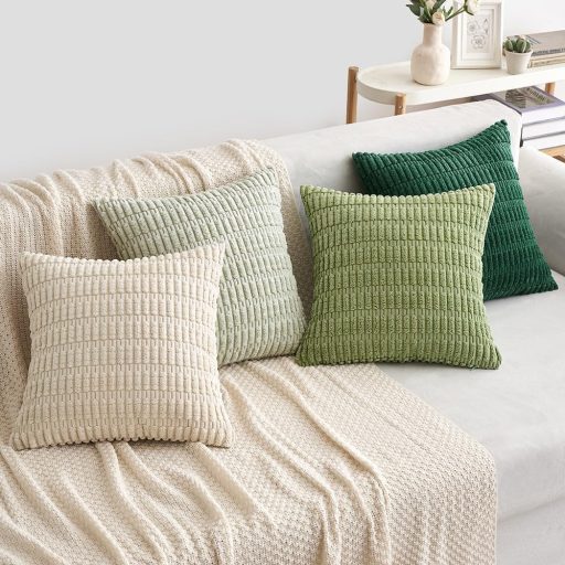 MIULEE Karácsonyi Párnahuzat Szett 4 db 40x40 cm Kordbársony Dekoratív Nappali Hálószoba