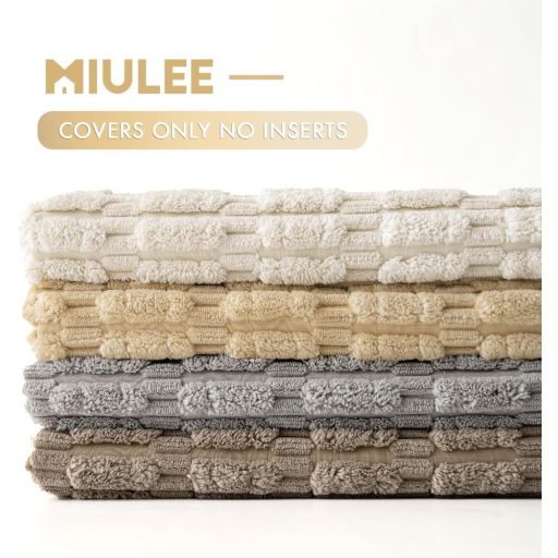 MIULEE 4 darabos kordbársony párnahuzat szett 40x40 cm, modern dekoratív nappali kanapé párna