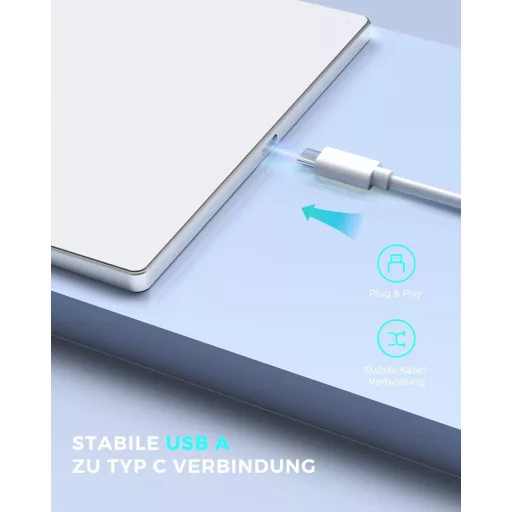 Seenda Touchpad cu fir pentru PC, cu suprafață din sticlă securizată și bază din aluminiu, navigare de înaltă precizie, touchpad extern pentru Windows 10/11