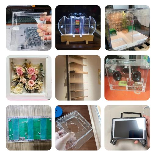 Ninehole 8 darabos akrilüveg készlet A4 méret, 1-2mm vastagság, DIY és dekoráció