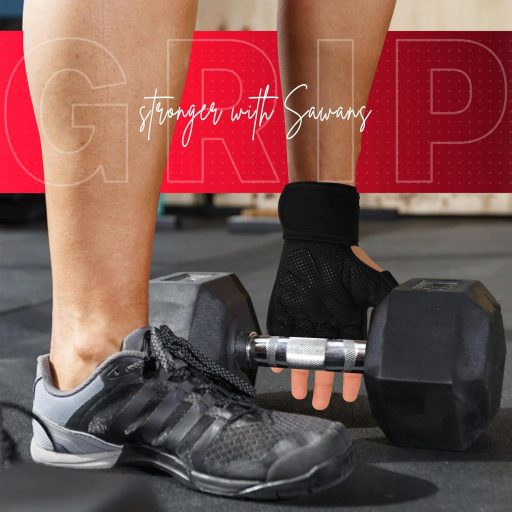 Mănuși de haltere SAWANS, negre, neopren, cu suport pentru încheieturi, mănuși de antrenament pentru bărbați și femei, fitness, culturism, tracțiuni, mărimea S