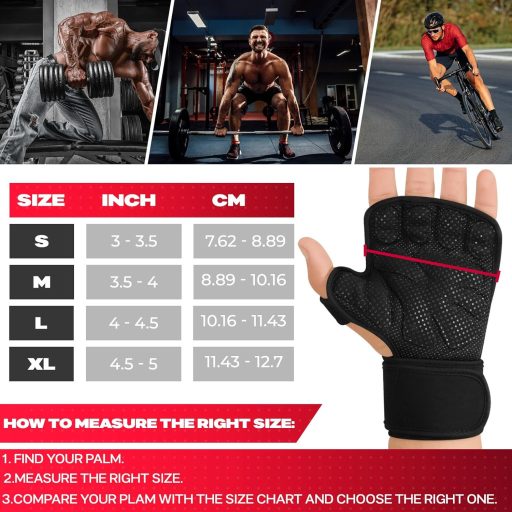 SAWANS Súlyemelő Kesztyű Fekete Neoprén Csuklótámasztékkal Férfi Női Edzőkesztyű Fitnesz Bodybuilding Húzódzkodás S Méret