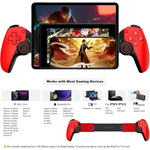 Joso D9 Wireless Controller iPhone iPad Android PC-hez Programozható Gombokkal