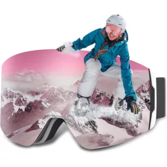   Ochelari de schi CARFIA EVO cu lentile oglindă, ochelari de snowboard unisex cu lentile interschimbabile