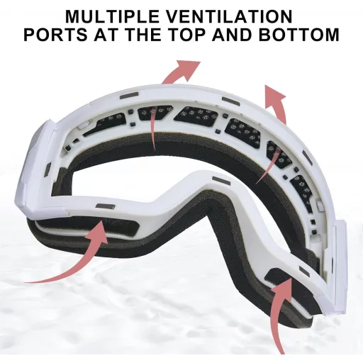 Ochelari de schi CARFIA EVO cu lentile oglindă, ochelari de snowboard unisex cu lentile interschimbabile