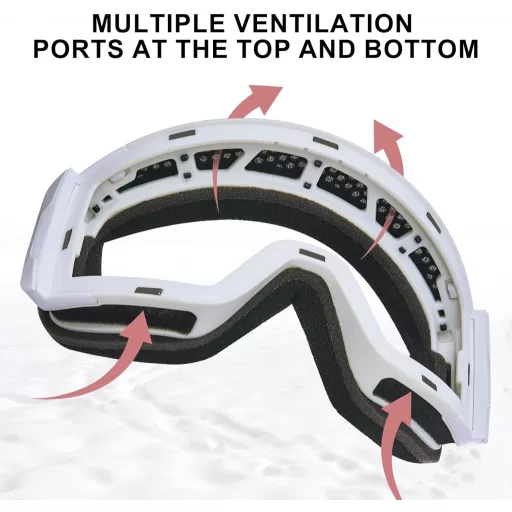 Ochelari de schi CARFIA EVO cu lentile oglindă, ochelari de snowboard unisex cu lentile interschimbabile