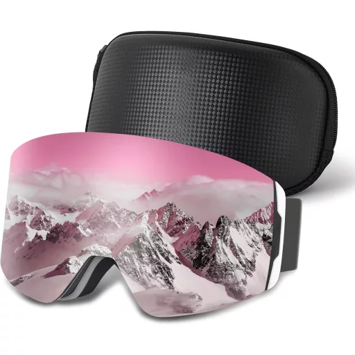 Ochelari de schi CARFIA EVO cu lentile oglindă, ochelari de snowboard unisex cu lentile interschimbabile