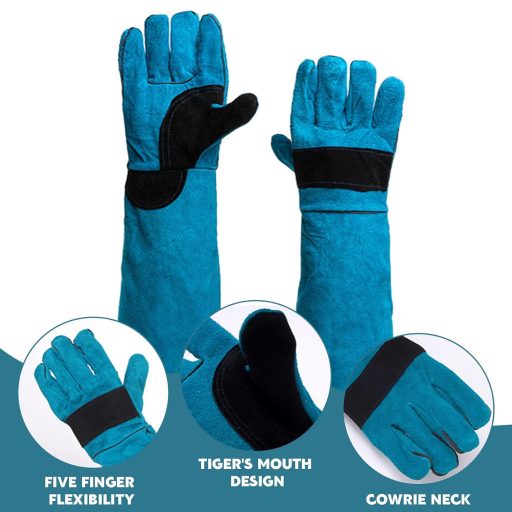 Ksvaye 45 cm hosszú harapásálló kesztyű zöld állatok kezeléshez