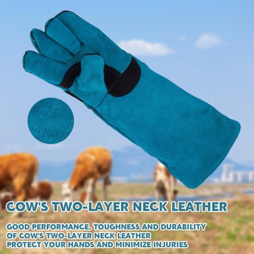 Ksvaye 45 cm hosszú harapásálló kesztyű zöld állatok kezeléshez