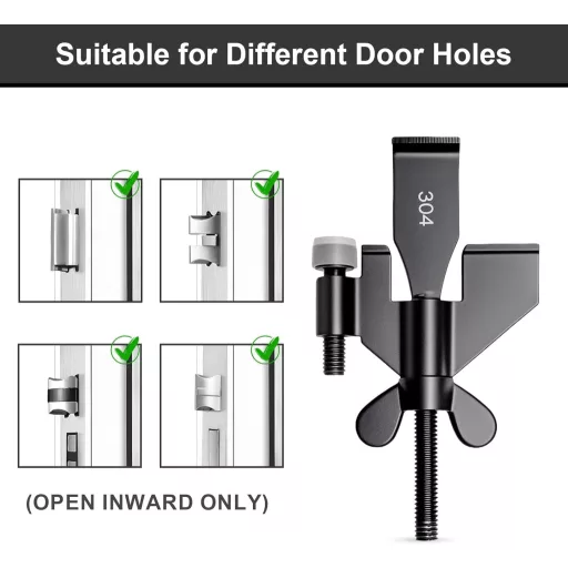 AceMining Hordozható Ajtózár Fekete - Utazás, Hotel, Otthon Biztonsági Zár