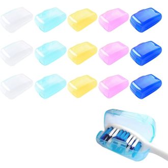   BNOYONERAS Sada ochranných krytov na zubné kefky - 5 kusov prenosných plastových chráničov hlavice zubnej kefky na cestovanie a domáce použitie