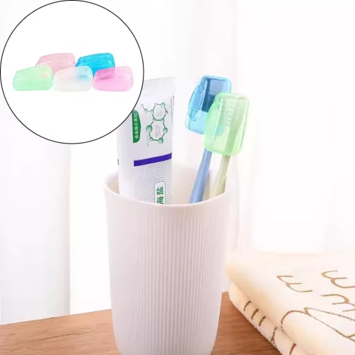 Set de protecții pentru periuța de dinți BNOYONERAS - 5 bucăți, suport portabil din plastic pentru capul periuței de dinți, cutie de protecție pentru călătorii și uz casnic