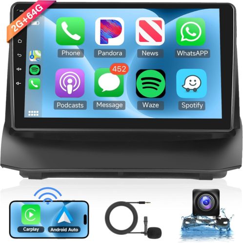 Android 2G+64G Radio auto Ford Fiesta (2009-2017) - Navigație GPS 9", CarPlay wireless, WiFi, Bluetooth, Mirror Link, FM/RDS/DAB/DVR